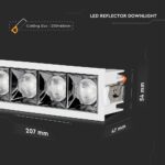 LED Φωτιστικό Χωνευτό 20W CRI>90 V-TAC PRO Samsung Chip 12° 1600lm Φυσικό 4000K – 980