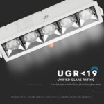 LED Φωτιστικό Χωνευτό 20W CRI>90 V-TAC PRO Samsung Chip 12° 1600lm Φυσικό 4000K – 980