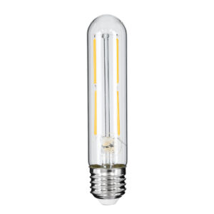 GloboStar® 99019 Λάμπα LED Long Filament E27 T30 Σωλήνας 4W 400lm 360° AC 220-240V IP20 Φ3 x Υ13.5cm Θερμό Λευκό 2700K με Διάφανο Γυαλί – Dimmable – 3 Years Warranty