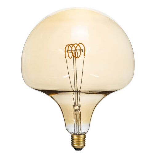 GloboStar® 99028 Λάμπα LED Soft T Spiral Filament E27 BR200 MAROON Γλόμπος 6W 420lm 360° AC 220-240V IP20 Φ20 x Υ25.5cm Ultra Θερμό Λευκό 2200K με Μελί Γυαλί – Dimmable – 3 Years Warranty