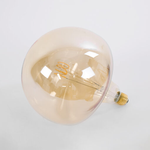 GloboStar® 99028 Λάμπα LED Soft T Spiral Filament E27 BR200 MAROON Γλόμπος 6W 420lm 360° AC 220-240V IP20 Φ20 x Υ25.5cm Ultra Θερμό Λευκό 2200K με Μελί Γυαλί – Dimmable – 3 Years Warranty