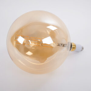 GloboStar® 99029 Λάμπα LED Long Filament E27 G300 BULETTE Γλόμπος 10W 800lm 360° AC 220-240V IP20 Φ30 x Υ49cm Ultra Θερμό Λευκό 2200K με Μελί Γυαλί – Dimmable – 3 Years Warranty – The Bigger Bulb in Greece