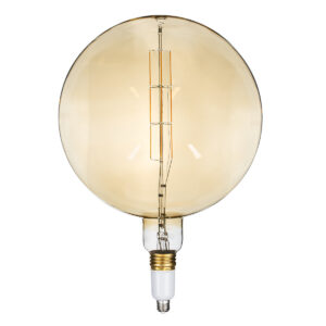 GloboStar® 99030 Λάμπα LED Long Filament E27 G380 ORBITAL Γλόμπος 10W 800lm 360° AC 220-240V IP20 Φ38 x Υ55cm Ultra Θερμό Λευκό 2200K με Μελί Γυαλί – Dimmable – 3 Years Warranty – The Bigger Bulb in Greece
