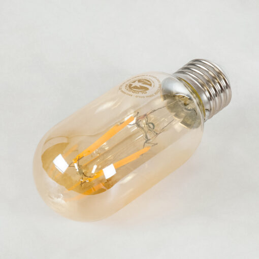 GloboStar® 99048 Λάμπα LED Long Filament E27 T45 Σωλήνας 4W 350lm 360° AC 220-240V IP20 Φ4.5 x Υ11cm Ultra Θερμό Λευκό 2200K με Μελί Γυαλί – Dimmable – 3 Years Warranty