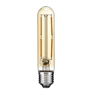 GloboStar® 99049 Λάμπα LED Long Filament E27 T30 Σωλήνας 4W 350lm 360° AC 220-240V IP20 Φ3 x Υ13.5cm Ultra Θερμό Λευκό 2200K με Μελί Γυαλί – Dimmable – 3 Years Warranty