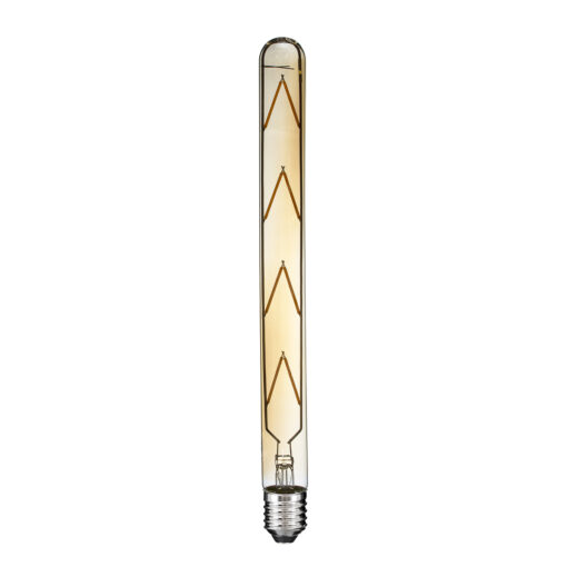 GloboStar® 99050 Λάμπα LED Long Filament E27 T30 Σωλήνας 8W 720lm 360° AC 220-240V IP20 Φ3 x Υ30cm Ultra Θερμό Λευκό 2200K με Μελί Γυαλί – Dimmable – 3 Years Warranty