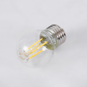 GloboStar® 99052 Λάμπα LED Long Filament E27 G45 Γλομπάκι 6W 660lm 360° AC 220-240V IP20 Φ4.5 x Υ7.5cm Φυσικό Λευκό 4000K με Διάφανο Γυαλί – Dimmable – 3 Years Warranty