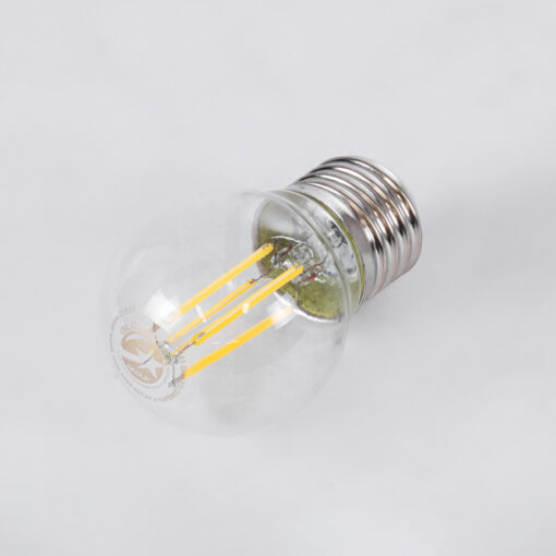 GloboStar® 99052 Λάμπα LED Long Filament E27 G45 Γλομπάκι 6W 660lm 360° AC 220-240V IP20 Φ4.5 x Υ7.5cm Φυσικό Λευκό 4000K με Διάφανο Γυαλί – Dimmable – 3 Years Warranty