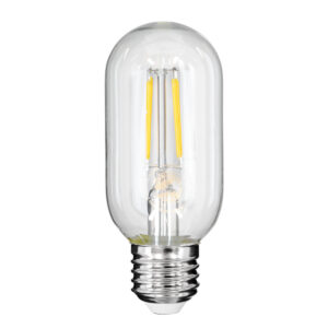 GloboStar® 99057 Λάμπα LED Long Filament E27 T45 Σωλήνας 4W 440lm 360° AC 220-240V IP20 Φ4.5 x Υ11cm Φυσικό Λευκό 4000K με Διάφανο Γυαλί – Dimmable – 3 Years Warranty