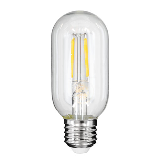 GloboStar® 99057 Λάμπα LED Long Filament E27 T45 Σωλήνας 4W 440lm 360° AC 220-240V IP20 Φ4.5 x Υ11cm Φυσικό Λευκό 4000K με Διάφανο Γυαλί – Dimmable – 3 Years Warranty