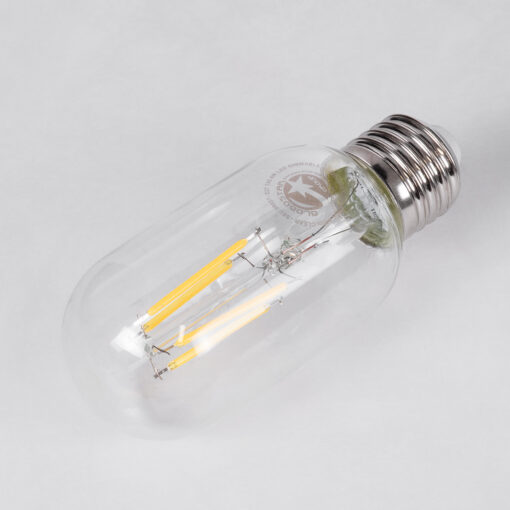 GloboStar® 99057 Λάμπα LED Long Filament E27 T45 Σωλήνας 4W 440lm 360° AC 220-240V IP20 Φ4.5 x Υ11cm Φυσικό Λευκό 4000K με Διάφανο Γυαλί – Dimmable – 3 Years Warranty