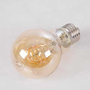 GloboStar® 99059 Λάμπα LED Ultra Thin Soft S Spiral Filament E27 A60 Γλόμπος 4W 280lm 360° AC 220-240V IP20 Φ6 x Υ10.5cm Ultra Θερμό Λευκό 2200K με Μελί Γυαλί – Dimmable – 3 Years Warranty