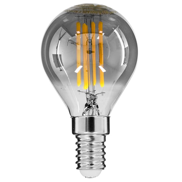 GloboStar® 99063 Λάμπα E14 G45 Γλομπάκι LED FILAMENT 4W 400 lm 320° AC 85-265V Edison Retro με Φιμέ Γυαλί Θερμό Λευκό 2700 K Dimmable