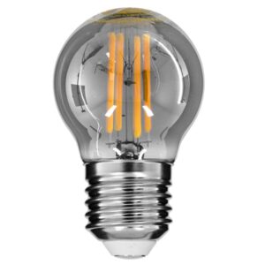 GloboStar® 99064 Λάμπα E27 G45 Γλομπάκι LED FILAMENT 4W 400 lm 320° AC 85-265V Edison Retro με Φιμέ Γυαλί Θερμό Λευκό 2700 K Dimmable