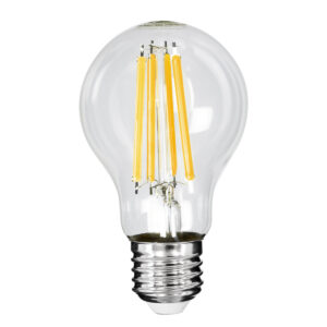 GloboStar® 99083 Λάμπα LED Long Filament E27 A60 Γλόμπος 4W 840lm 360° AC 220-240V IP20 Φ6 x Υ11cm Θερμό Λευκό 2700K με Διάφανο Γυαλί – Pro Series 210lm/W – A Ενεργειακή Κλάση – 3 Χρόνια Εγγύηση