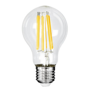 GloboStar® 99087 Λάμπα LED Long Filament E27 A60 Γλόμπος 7W 1470lm 360° AC 220-240V IP20 Φ6 x Υ11cm Θερμό Λευκό 2700K με Διάφανο Γυαλί – Pro Series 210lm/W – A Ενεργειακή Κλάση – 3 Χρόνια Εγγύηση