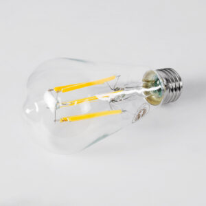 GloboStar® 99090 Λάμπα LED Long Filament E27 ST64 Αχλάδι 7W 1470lm 360° AC 220-240V IP20 Φ6.4 x Υ14.5cm Θερμό Λευκό 2700K με Διάφανο Γυαλί – Pro Series 210lm/W – A Ενεργειακή Κλάση – 3 Χρόνια Εγγύηση