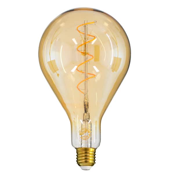 GloboStar® 99164 Λάμπα E27 PS30 Cherry LED SOFT SPIRAL FILAMENT 6W 500 lm 320° AC 85-265V Edison Retro με Μελί Γυαλί Ultra Θερμό Λευκό 2200 K Dimmable