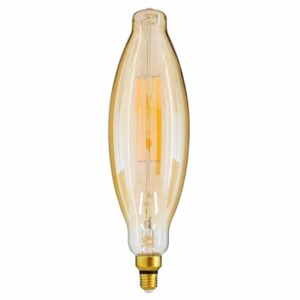 GloboStar® 99167 Λάμπα E27 3.5K Avocados LED LONG FILAMENT 12W 1060 lm 320° AC 85-265V Edison Retro με Μελί Γυαλί Ultra Θερμό Λευκό 2200 K Dimmable