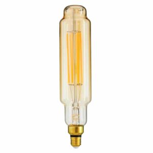 GloboStar® 99168 Λάμπα E27 BTT80 Bananas LED LONG FILAMENT 12W 1060 lm 320° AC 85-265V Edison Retro με Μελί Γυαλί Ultra Θερμό Λευκό 2200 K Dimmable