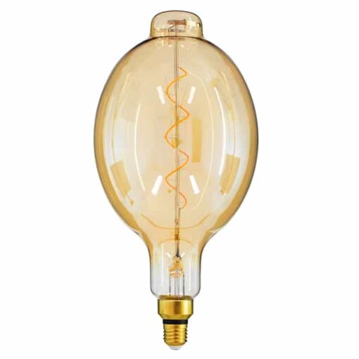 GloboStar® 99170 Λάμπα E27 BT180 Mangos LED SOFT SPIRAL FILAMENT 10W 860 lm 320° AC 85-265V Edison Retro με Μελί Γυαλί Ultra Θερμό Λευκό 2200 K Dimmable