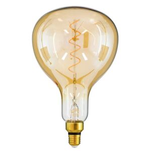 GloboStar® 99171 Λάμπα E27 ER180 Papayas LED SOFT SPIRAL FILAMENT 10W 860 lm 320° AC 85-265V Edison Retro με Μελί Γυαλί Ultra Θερμό Λευκό 2200 K Dimmable