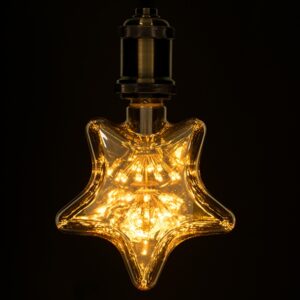 GloboStar® 99207 Λάμπα E27 S125 MTX Star DIODE HP LED String 3W 300 lm 320° AC 85-265V Edison Retro με Μελί Γυαλί Ultra Θερμό Λευκό 2200 K