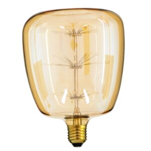 GloboStar® 99209 Λάμπα E27 BR140 MTX Barrel DIODE HP LED String 3W 300 lm 320° AC 85-265V Edison Retro με Μελί Γυαλί Ultra Θερμό Λευκό 2200 K