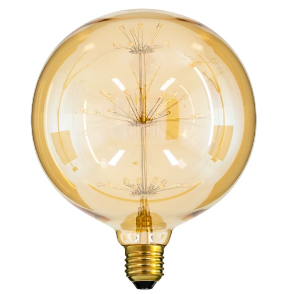 GloboStar® 99210 Λάμπα E27 BLL150 MTX Balloon DIODE HP LED String 3W 300 lm 320° AC 85-265V Edison Retro με Μελί Γυαλί Ultra Θερμό Λευκό 2200 K