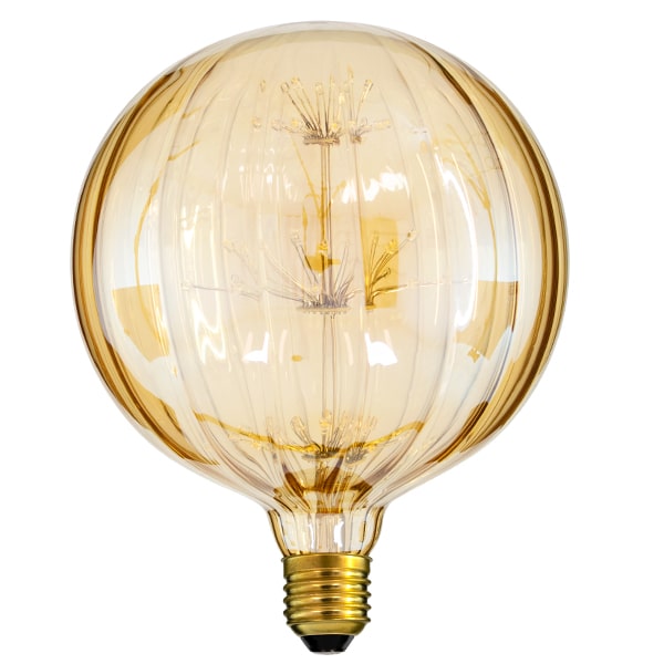 GloboStar® 99211 Λάμπα E27 PK150 MTX Pumpkin DIODE HP LED String 3W 300 lm 320° AC 85-265V Edison Retro με Μελί Γυαλί Ultra Θερμό Λευκό 2200 K