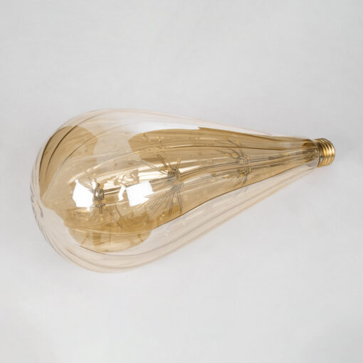 GloboStar® 99212 Λάμπα LED MTX Diode HP E27 BT125 BOMBSHELL Γλόμπος 1.8W 158lm 360° AC 220-240V IP20 Φ12.5 x Υ29cm Ultra Θερμό Λευκό 2200K με Μελί Γυαλί – Dimmable – 3 Years Warranty