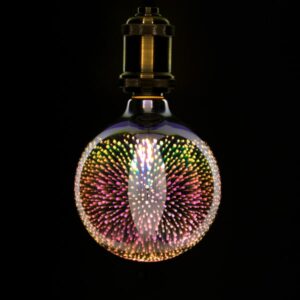 GloboStar® 99271 Λάμπα E27 G125 LED FILAMENT 5W 300 lm 320° AC 85-265V Edison Retro με 3D Εφέ – Galaxy Extreme Glass 2700 K – 3D