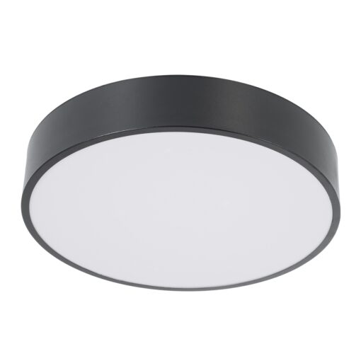 GloboStar® BURTON 61200-S Πλαφονιέρα Οροφής LED CCT 67W 7370lm 120° AC 220-240V – Εναλλαγή Φωτισμού μέσω Τηλεχειριστηρίου All In One Ψυχρό 6000k+Φυσικό 4500k+Θερμό 2700k Dimmable Φ40cm – Μαύρο – 3 Years Warranty