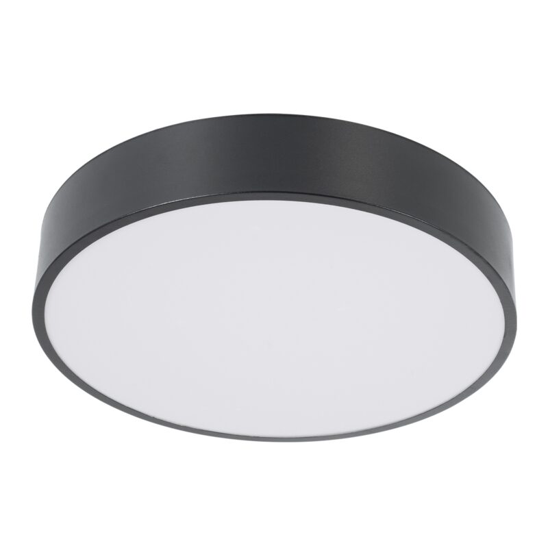 GloboStar® BURTON 61200-S Πλαφονιέρα Οροφής LED CCT 67W 7370lm 120° AC 220-240V – Εναλλαγή Φωτισμού μέσω Τηλεχειριστηρίου All In One Ψυχρό 6000k+Φυσικό 4500k+Θερμό 2700k Dimmable Φ40cm – Μαύρο – 3 Years Warranty