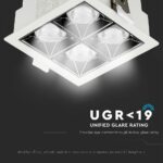 LED Φωτιστικό Χωνευτό 16W CRI>90 V-TAC PRO Samsung Chip 38° 1280lm Ψυχρό 5700K – 991
