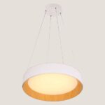 ΦΩΤΙΣΤΙΚΟ ΚΡΕΜΑΣΤΟ ΣΤΡΟΓΓΥΛΟ LED 50W 3000Κ ΛΕΥΚΟ/ΞΥΛΟ ΔΡΥΣ EUROLAMP 144-17024