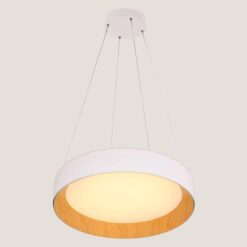 ΦΩΤΙΣΤΙΚΟ ΚΡΕΜΑΣΤΟ ΣΤΡΟΓΓΥΛΟ LED 50W 3000Κ ΛΕΥΚΟ/ΞΥΛΟ ΔΡΥΣ EUROLAMP 144-17024