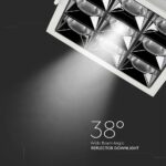 LED Φωτιστικό Χωνευτό 36W CRI>90 V-TAC PRO Samsung Chip 38° 2880lm Ψυχρό 5700K – 997