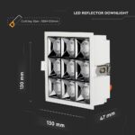 LED Φωτιστικό Χωνευτό 36W CRI>90 V-TAC PRO Samsung Chip 38° 2880lm Ψυχρό 5700K – 997