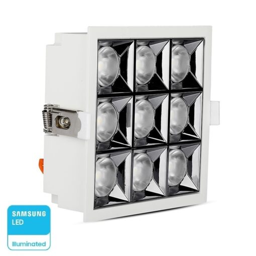 LED Φωτιστικό Χωνευτό 36W CRI>90 V-TAC PRO Samsung Chip 38° 2880lm Ψυχρό 5700K – 997