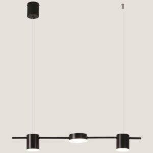 ΦΩΤΙΣΤΙΚΟ ΚΡΕΜΑΣΤΟ 3ΦΩΤΟ LED 24W  ΜΑΥΡΟ EUROLAMP 144-10000