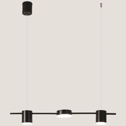 ΦΩΤΙΣΤΙΚΟ ΚΡΕΜΑΣΤΟ 3ΦΩΤΟ LED 24W  ΜΑΥΡΟ EUROLAMP 144-10000