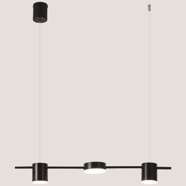 ΦΩΤΙΣΤΙΚΟ ΚΡΕΜΑΣΤΟ 3ΦΩΤΟ LED 24W  ΜΑΥΡΟ EUROLAMP 144-10000