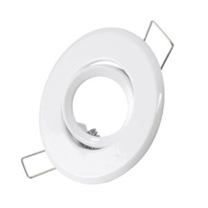 GloboStar® DELTA 77800 Χωνευτό Κινούμενο Στρόγγυλο Σποτ Οροφής για Λάμπα MR11 με Βάση GU5.3 ή GU10 – IP20 – Μεταλλικό – Φ70 x Υ21mm – Λευκό – 5 Χρόνια Εγγύηση