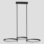 ΦΩΤΙΣΤΙΚΟ ΚΡΕΜΑΣΤΟ 3ΦΩΤΟ LED 34W ΜΑΥΡΟ EUROLAMP 144-10030