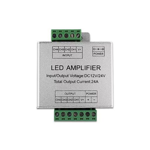 ΕΝΙΣΧΥΤΗΣ ΣΗΜΑΤΟΣ ΓΙΑ RGBW ΤΑΙΝΙΑ DC 6AX4 288W/12V 576W/24V EUROLAMP – 145-71473