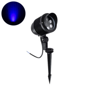 GloboStar® TREELIGHT-LINA 90655 Σποτ Φωτισμού Ειδικό για Φυτά – Δέντρα με Βάση Κήπου / Καρφωτό LED 6W 600lm 30° DC 24V Αδιάβροχο IP65 Μ10.5 x Π18 x Υ40cm Μπλε – Γκρι Ανθρακί – 3 Years Warranty