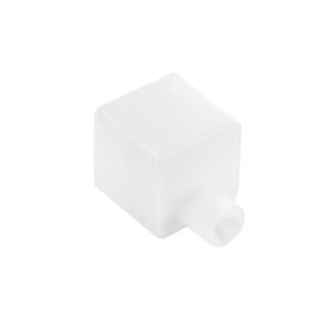 GloboStar® CON-NEONIO 90768 Τάπα Σιλικόνης Σύνδεσης & Τερματική για την NEONIO Digital Neon Flex LED 14.4W/m 12VDC με Π1.4 x Υ1.4cm – Διάφανη – Μ2.3 x Π1.6 x Υ1.6cm