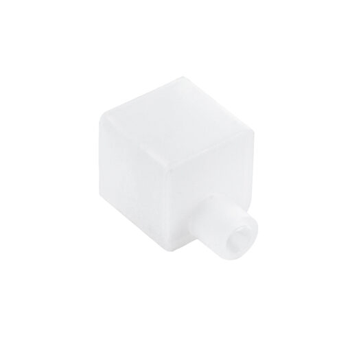GloboStar® CON-NEONIO 90768 Τάπα Σιλικόνης Σύνδεσης & Τερματική για την NEONIO Digital Neon Flex LED 14.4W/m 12VDC με Π1.4 x Υ1.4cm – Διάφανη – Μ2.3 x Π1.6 x Υ1.6cm