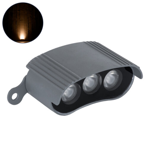 GloboStar® TREELIGHT-ZINA 90230 Κυρτή Μπάρα Φωτισμού Wall Washer με Αντιθαμβωτική Γρίλια Ειδική για Φυτά – Δέντρα LED 3W 255lm 30° DC 24V Αδιάβροχο IP65 Μ9 x Π6.5 x Υ4cm Αρχιτεκτονικό Πορτοκαλί 2200K – Γκρι Ανθρακί – 3 Years Warranty